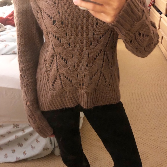 Charlotte Russe Taupe Cozy Knit Sweater - Picture 6 of 6